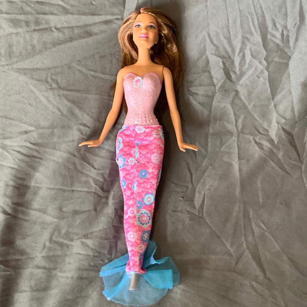 Barbie Color Magic Brunette Mermaid Doll, Pink